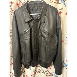 Gianni Velente Italian Maid All Leather Bomber Style Jacket Medium Size